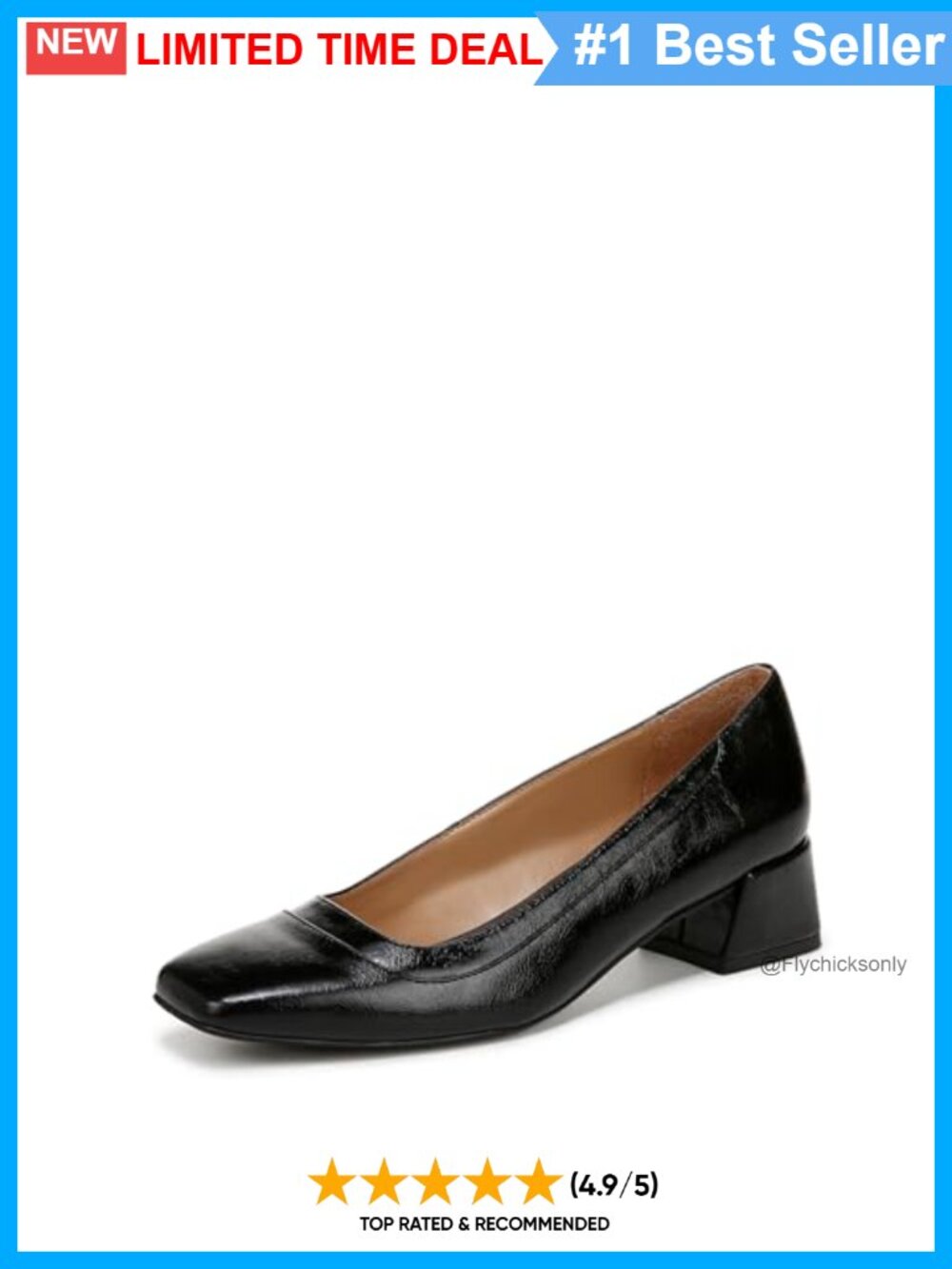 Naturalizer Huntley Block Heel Dress Pump Square Toe Comfort
